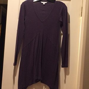 CABI Dark/Light Striped Long Sleeved Tunic. XS